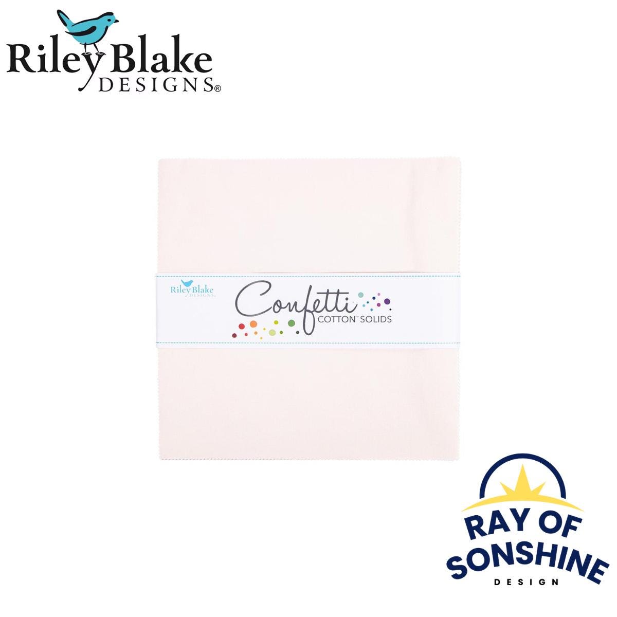 Confetti Cotton™ Champagne Pink 10" Stacker Layer Cake- 42 Pcs. - Riley Blake - 110-120-CHAMPAGNE-42