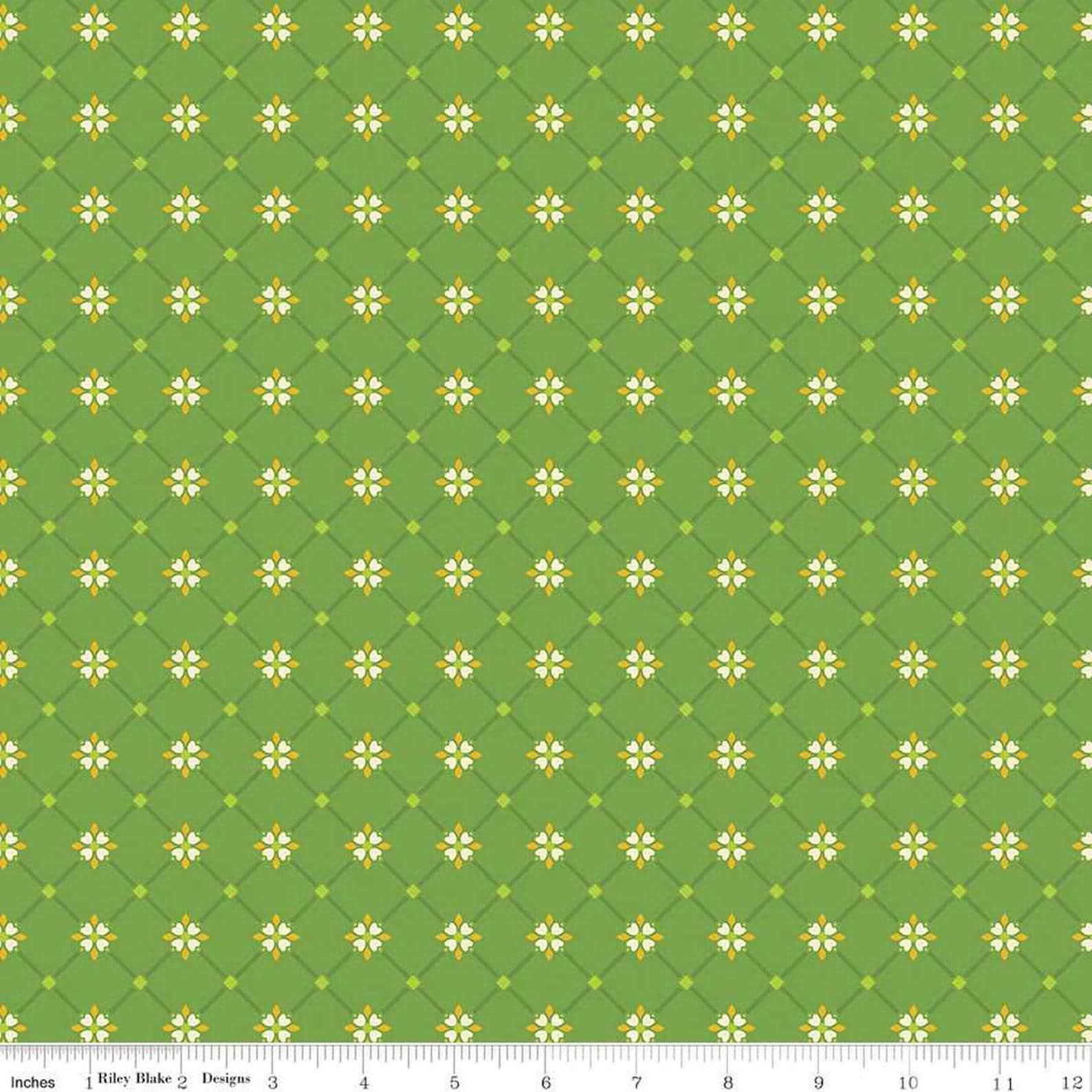 Autumn Afternoon Crosshatch C14876-GREEN - Riley Blake Designs Autumn Afternoon - Cotton Fabric by the yard