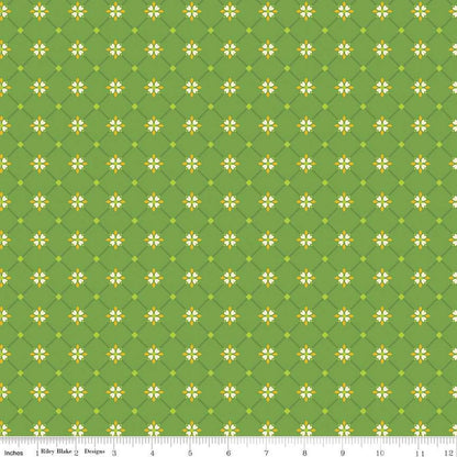 Autumn Afternoon Crosshatch C14876-GREEN - Riley Blake Designs Autumn Afternoon - Cotton Fabric by the yard