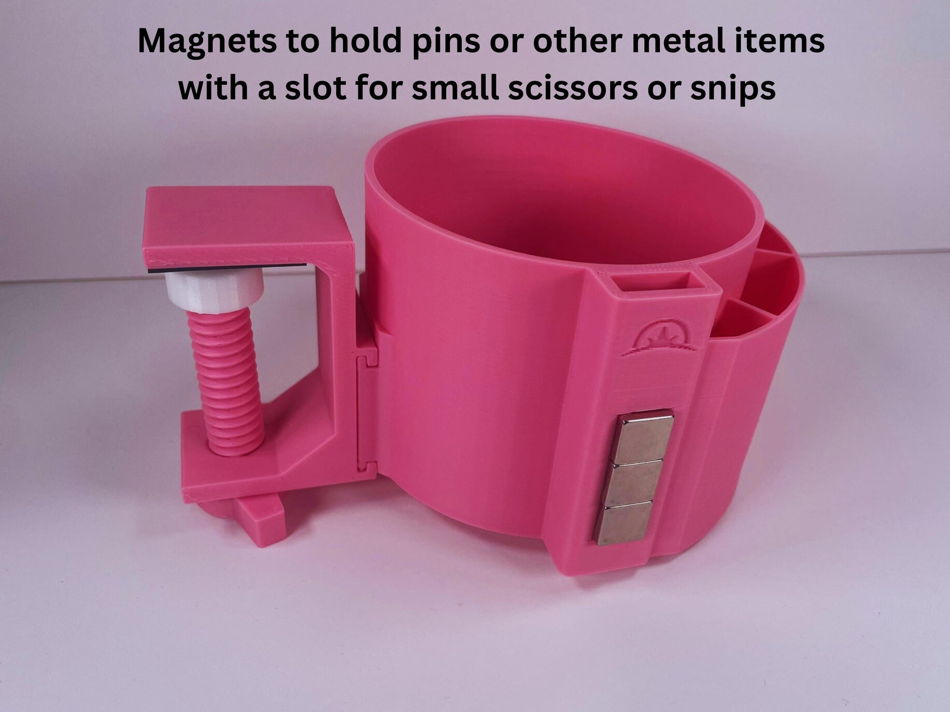 Handy Bin Organizer- Clamp on table Organizer for Quilting, Crafting, Cutting - Available in 11 Colors