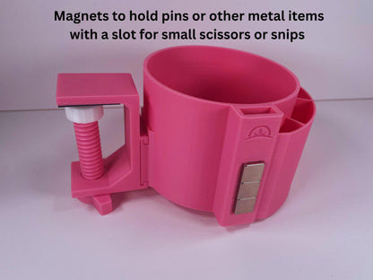 Handy Bin Organizer- Clamp on table Organizer for Quilting, Crafting, Cutting - Available in 11 Colors