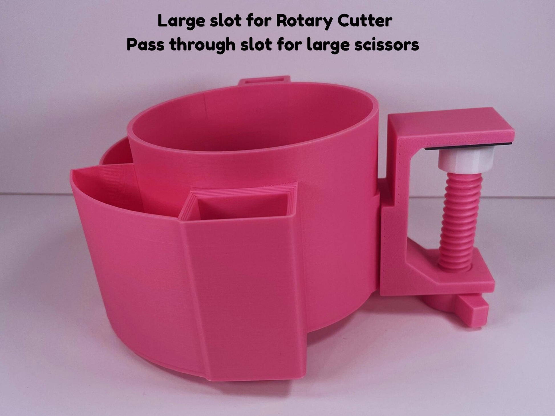 Handy Bin Organizer- Clamp on table Organizer for Quilting, Crafting, Cutting - Available in 11 Colors