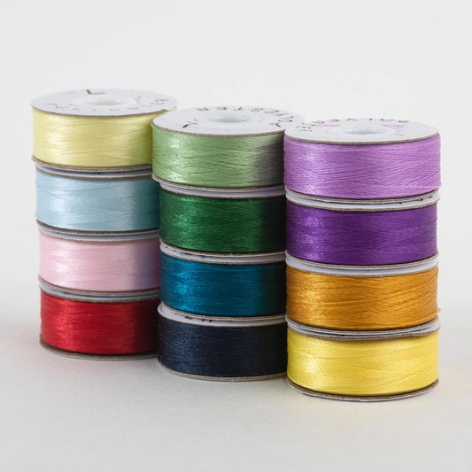 SuperBobs Polyester Bobbin 12pk L-Style Rainbow 300-12-RBW