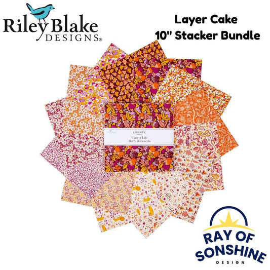 Liberty Tree of Life Berry Botanicals Layer Cake 10" Stacker Bundle - Riley Blake Designs - 42 piece Precut - 10-TREELIFEC-42