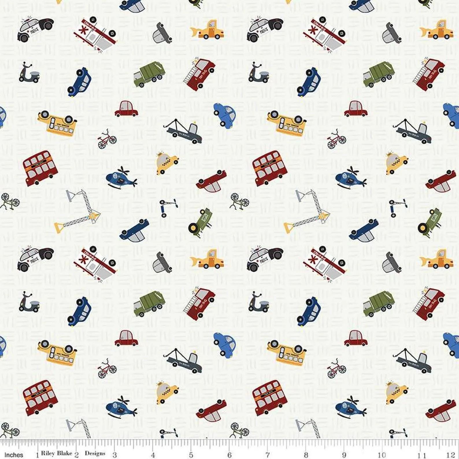 It Takes a Village Traffic Jam Cloud - Riley Blake Designs - Cotton Fabric by the yard - C15464-Cloud
