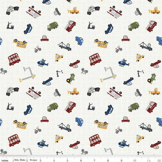 It Takes a Village Traffic Jam Cloud - Riley Blake Designs - Cotton Fabric by the yard - C15464-Cloud