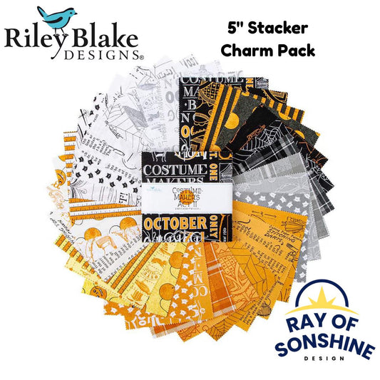 Costume Maker's Act II Charm Pack 5" Stacker Bundle - Riley Blake Designs - 42 piece Precut - Halloween Fabric