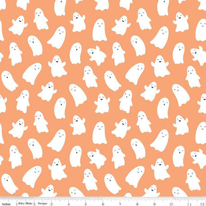 Hey Pumpkin Ghosts Pumpkin - C16032-PUMPKIN - Riley Blake Designs - Halloween Fabric - Cotton Fabric by the yard