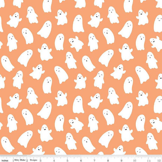 Hey Pumpkin Ghosts Pumpkin - C16032-PUMPKIN - Riley Blake Designs - Halloween Fabric - Cotton Fabric by the yard