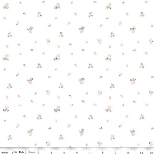 Hush Hush 3 Blooms and Mushrooms - Riley Blake Designs - Cotton Fabric by the yard - C14072-BLOOMS
