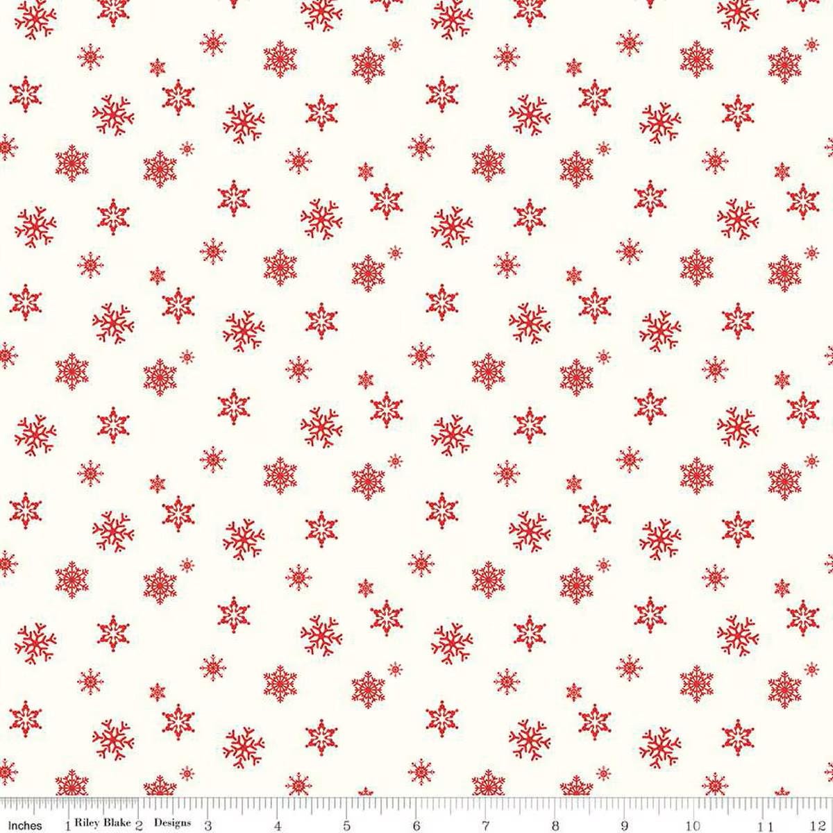 Christmas Wishes Snowflakes Cloud - C15048-CLOUD - Riley Blake Designs - Quilting Cotton Fabric - Fabric by the yard - Snowflakes