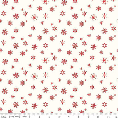 Christmas Wishes Snowflakes Cloud - C15048-CLOUD - Riley Blake Designs - Quilting Cotton Fabric - Fabric by the yard - Snowflakes