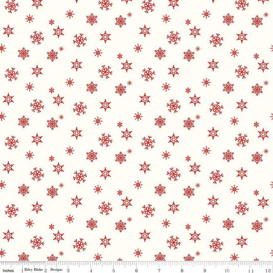 Christmas Wishes Snowflakes Cloud - C15048-CLOUD - Riley Blake Designs - Quilting Cotton Fabric - Fabric by the yard - Snowflakes