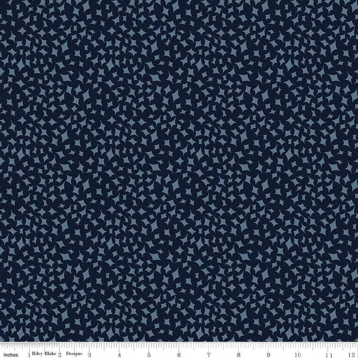 Curated Blooms On Point Midnight - C15345-MIDNIGHT - Riley Blake Designs - Cotton Fabric by the yard