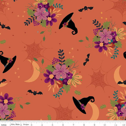Main Pumpkin C14560-PUMPKIN - Riley Blake Designs - Little Witch - Halloween Fabric - Cotton Fabric by the yard