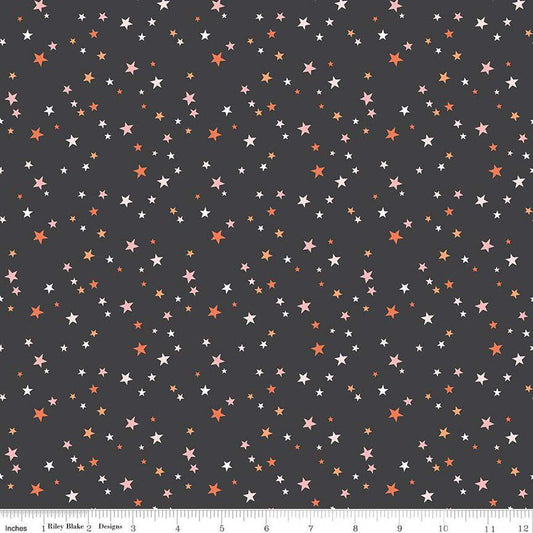 Beggar's Night Fangs Black - GLOW in the DARK - Riley Blake Designs - Cotton Fabric by the yard - GC14506-BLACK - Halloween Fabric