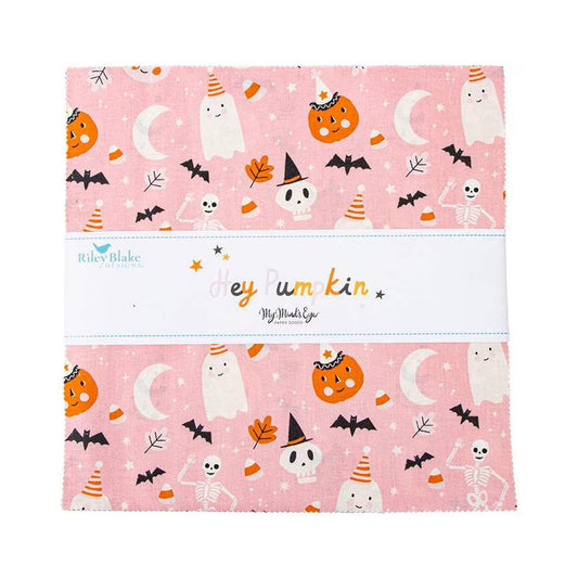 Hey Pumpkin Layer Cake 10" Stacker Bundle - Riley Blake Designs - 42 piece Precut - Halloween Fabric - 10-16030-42