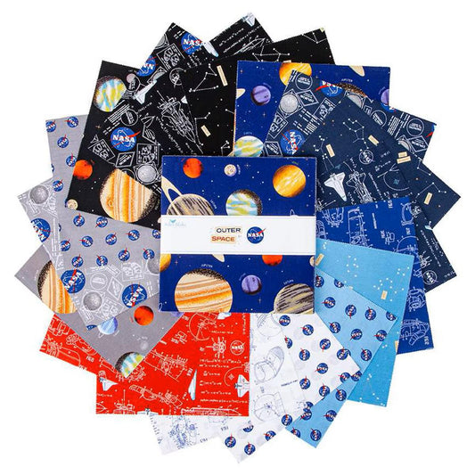 Outer Space by NASA Layer Cake 10" Stacker Bundle - Riley Blake Designs - 42 piece Precut 10-15480-42