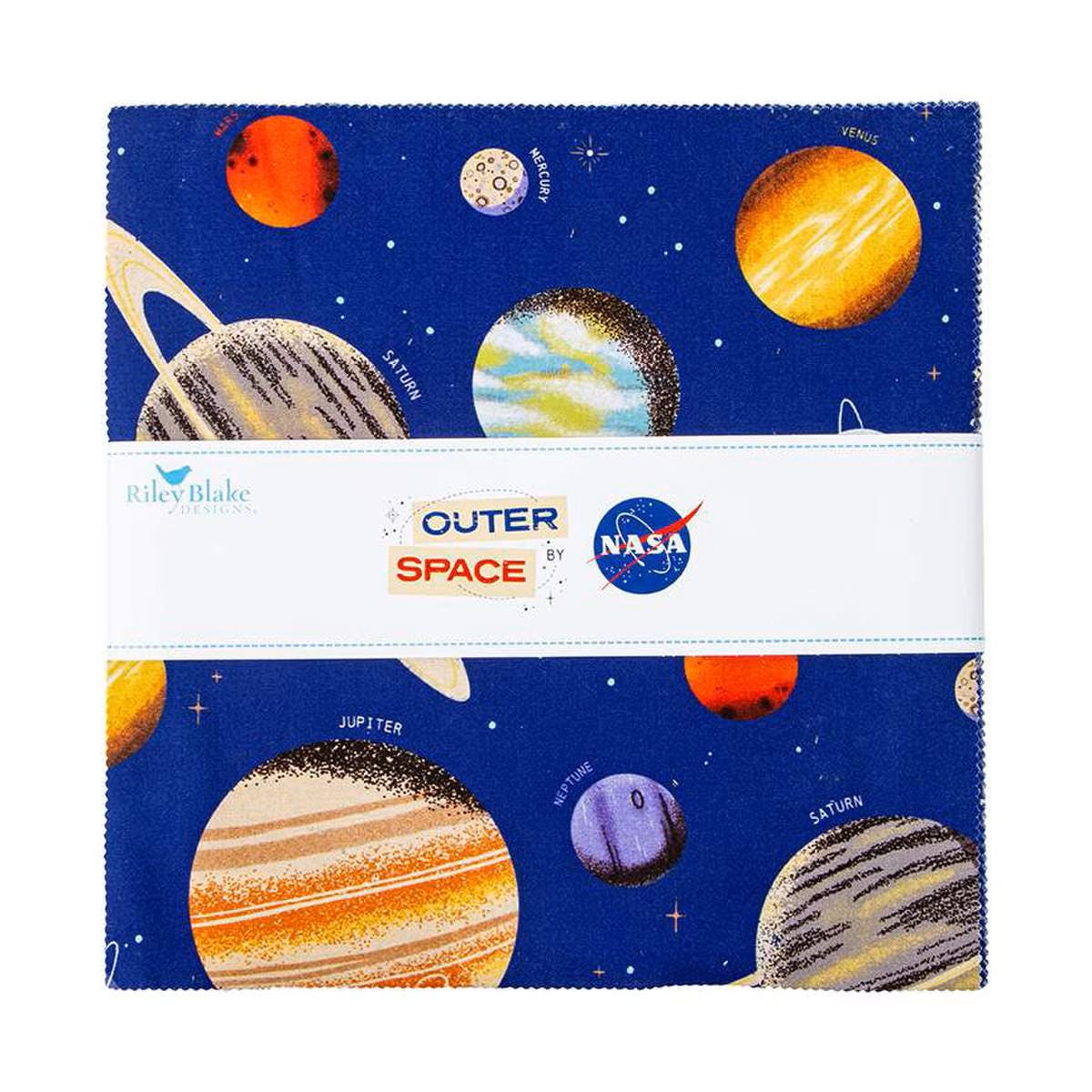 Outer Space by NASA Layer Cake 10" Stacker Bundle - Riley Blake Designs - 42 piece Precut 10-15480-42