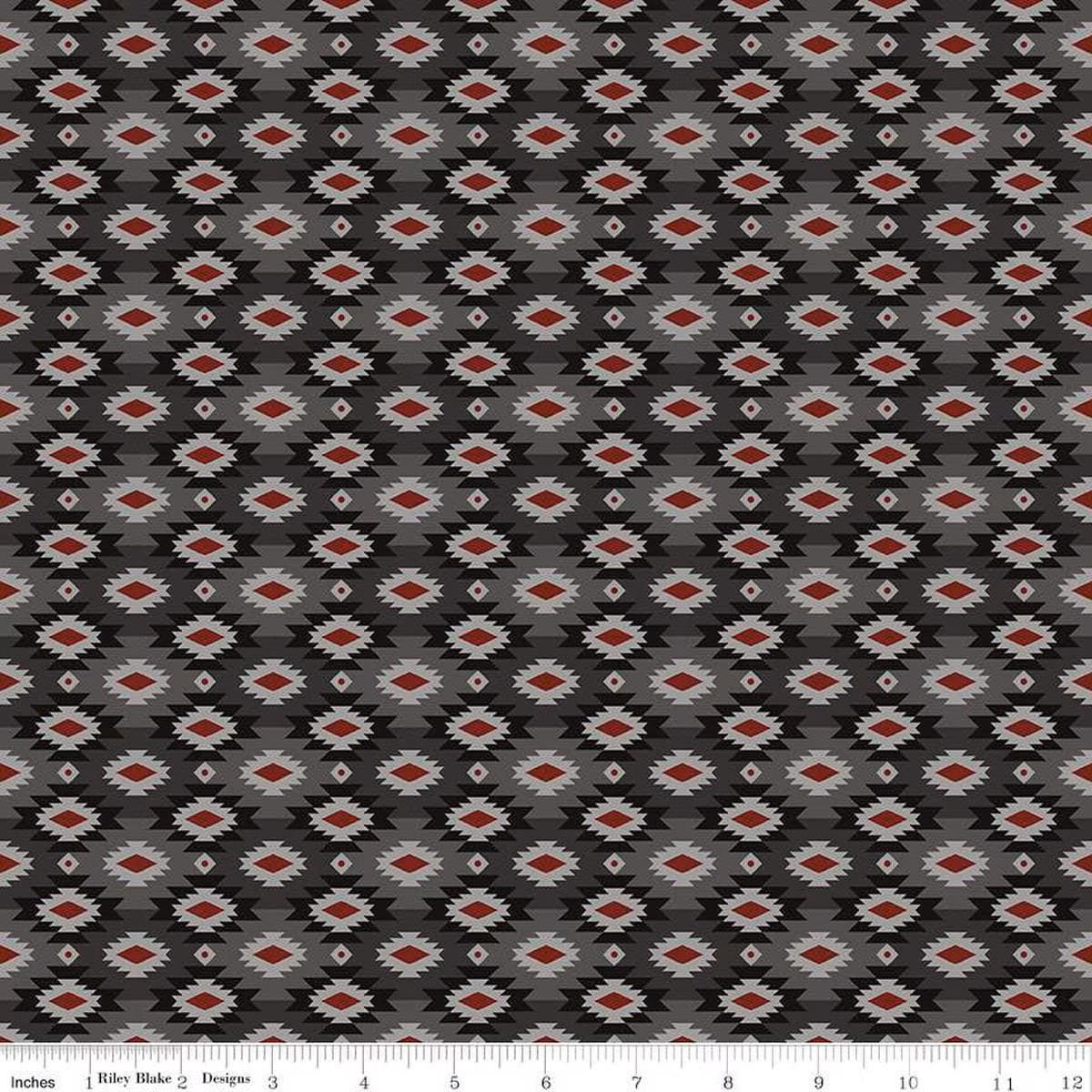 Pine Grove Geometric Gray - C15936-GRAY - Riley Blake Designs - Outdoor Fabric - Cotton Fabric by the yard