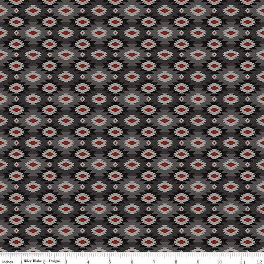 Pine Grove Geometric Gray - C15936-GRAY - Riley Blake Designs - Outdoor Fabric - Cotton Fabric by the yard