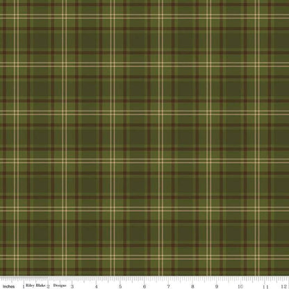 Pine Grove Plaid Green - C15935-GREEN - Riley Blake Designs - Outdoor Fabric - Cotton Fabric by the yard