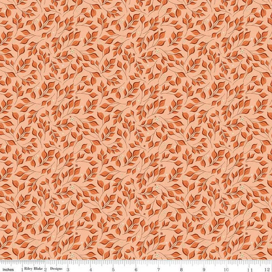Curated Blooms Leaves Blush - C15343-BLUSH - Riley Blake Designs - Cotton Fabric by the yard