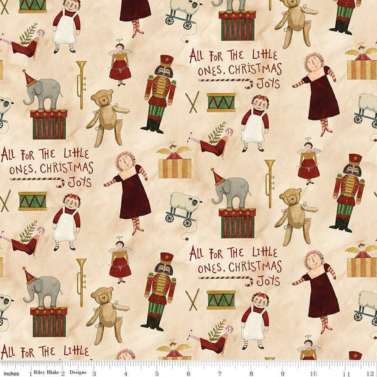 Naughty or Nice Toys Parchment - C16261-PARCHMENT - Riley Blake Designs - Christmas Fabric - Cotton Fabric by the yard