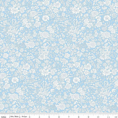 Liberty Fabrics - Emily Belle Blue Sky - Quilting Cotton - 01666408A - Liberty of London by the Yard - Riley Blake