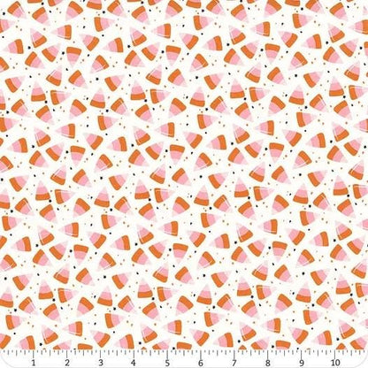 Hey Pumpkin White Corn Candy - Riley Blake Designs - Cotton Fabric by the yard - C16035-WHITE - Halloween Fabric