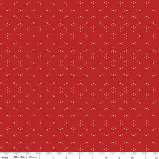 Americana Sparkle Schoolhouse - C16086-SCHOOL - Riley Blake Designs - Lori Holt - Cotton Fabric by the yard