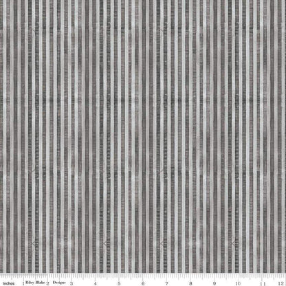 Ghoul Friends Stripes Black- C16056-BLACK - Riley Blake Designs - Halloween Fabric - Cotton Fabric by the yard