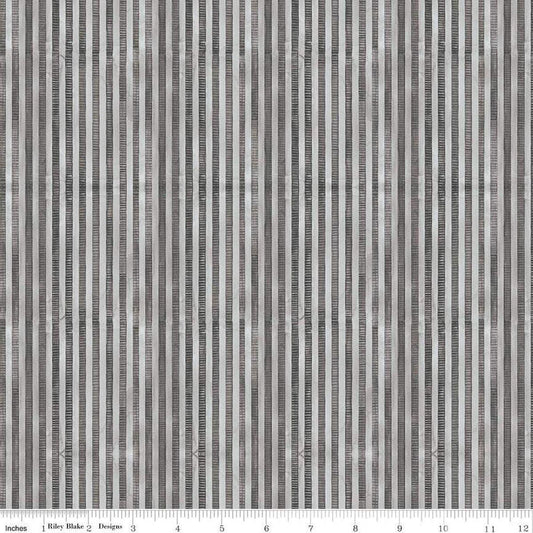 Ghoul Friends Stripes Black- C16056-BLACK - Riley Blake Designs - Halloween Fabric - Cotton Fabric by the yard