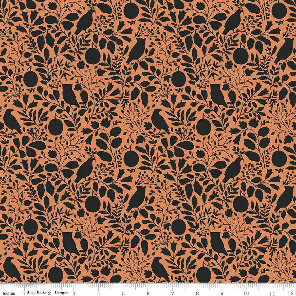Trick or Treat Silhouette Orange - C15963-ORANGE - Riley Blake Designs - Halloween Fabric - Cotton Fabric by the yard