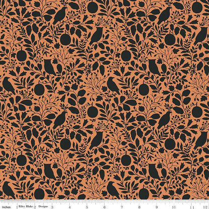 Trick or Treat Silhouette Orange - C15963-ORANGE - Riley Blake Designs - Halloween Fabric - Cotton Fabric by the yard