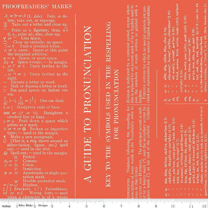 Old School Dictionary Red - Riley Blake Designs - Cotton Fabric by the yard - C14952-RED
