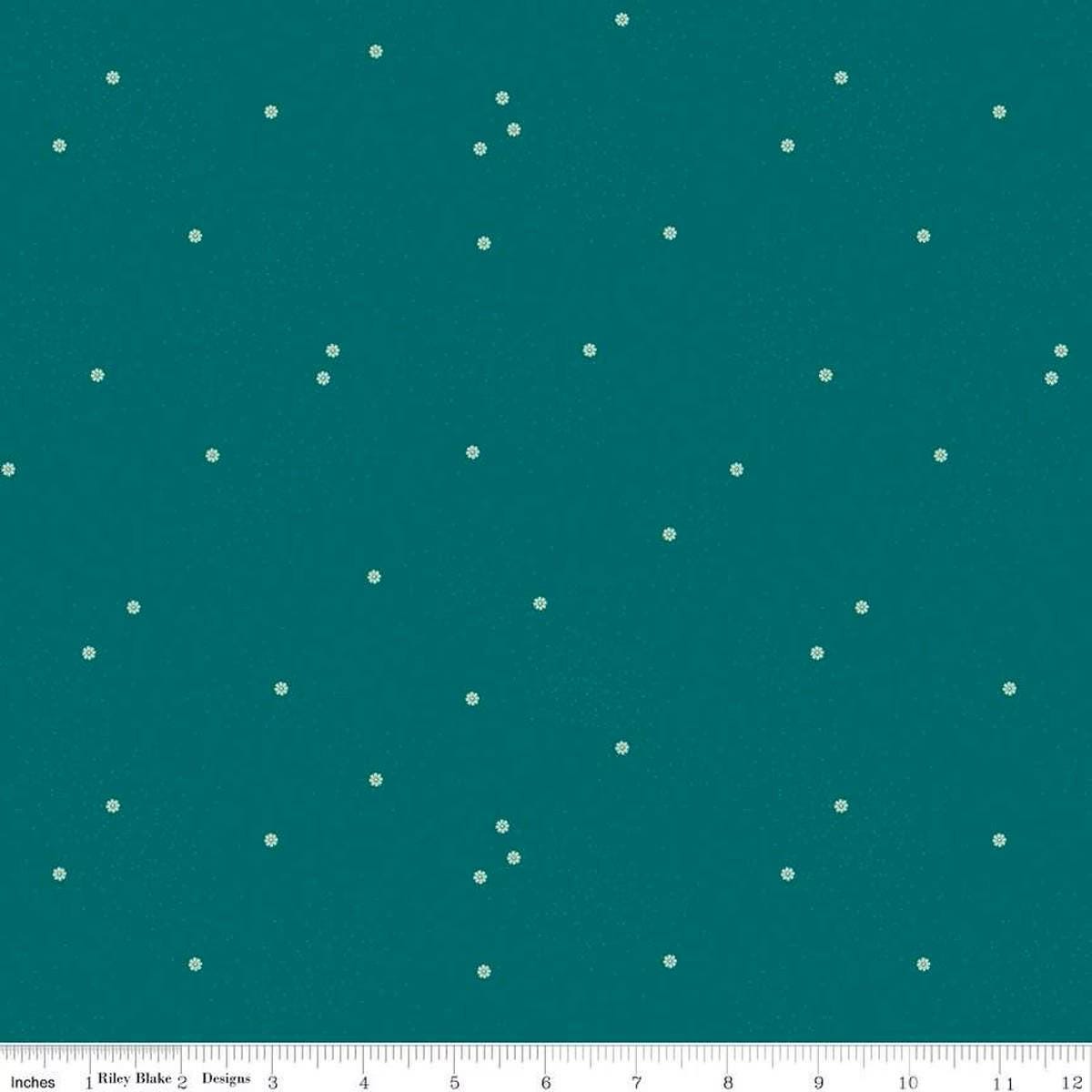 Dainty Daisy Jade - Riley Blake Designs Basic Fabric - Cotton Fabric by the yard - C665-JADE