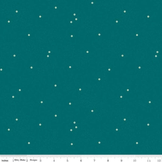 Dainty Daisy Jade - Riley Blake Designs Basic Fabric - Cotton Fabric by the yard - C665-JADE