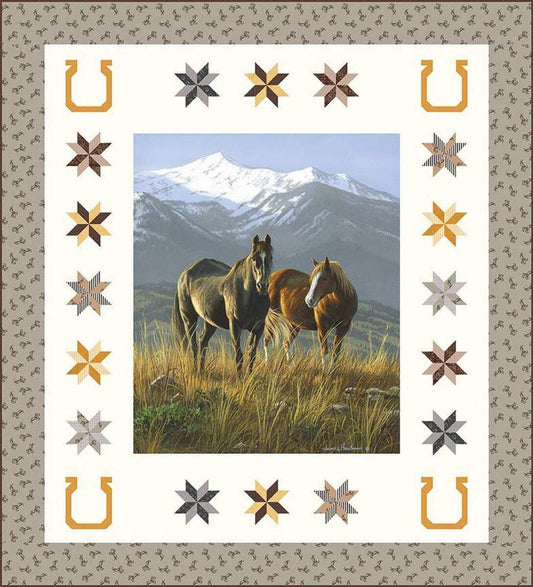 Smoky Valley Panel Boxed Kit includes pattern and fabric for quilt top and binding. Backing not included. KT-15530