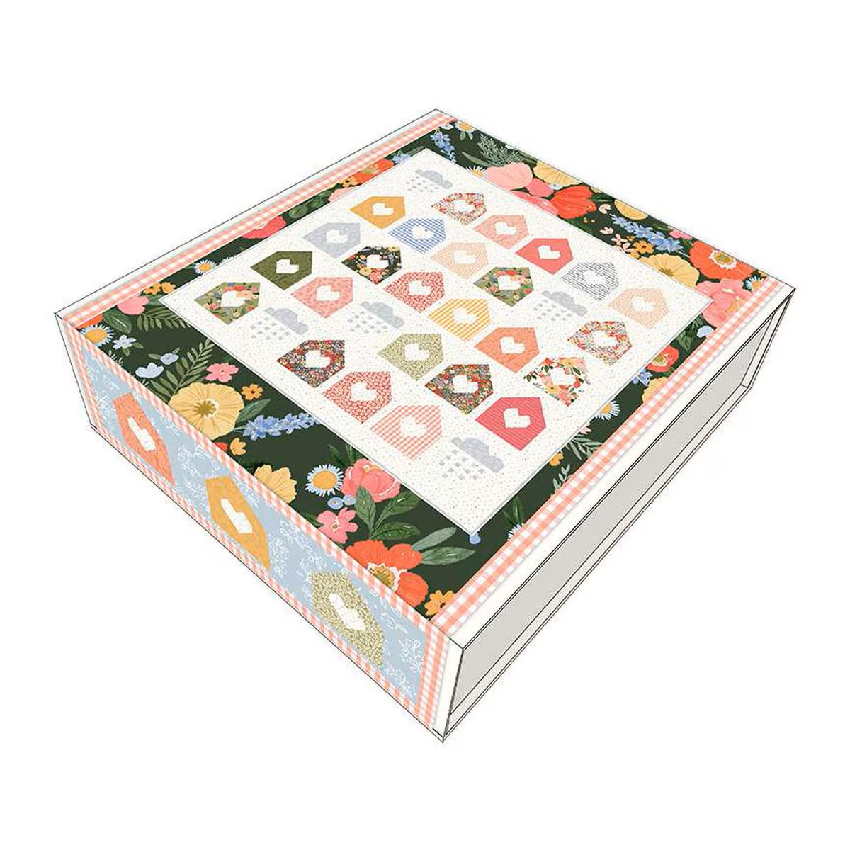 Silver Lining Boxed Kit includes pattern and fabric for quilt top and binding. Backing not included. KT-15760