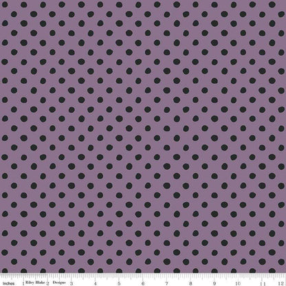 Trick or Treat Dots Plum - C15966-PLUM - Riley Blake Designs - Halloween Fabric - Cotton Fabric by the yard