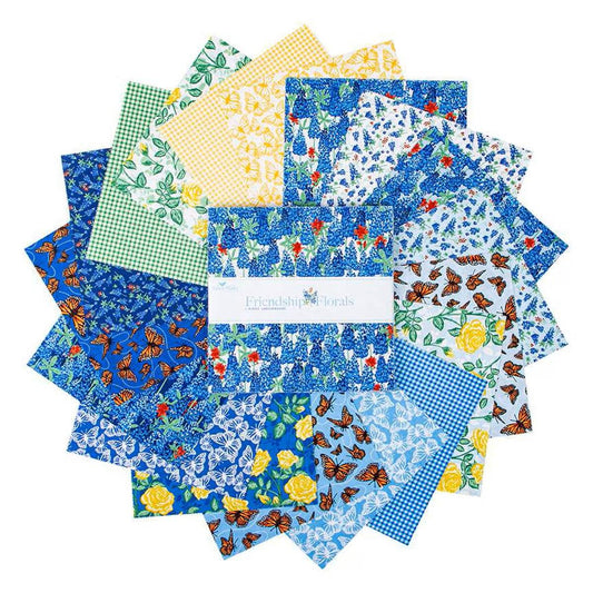 Friendship Florals Layer Cake 10" Stacker Bundle - Riley Blake Designs - 42 piece Precut - 10-15840-42