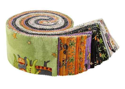 Ghoul Friends Rolie Polie - Jelly Roll - (40) 2.5" x 42" Strips - Riley Blake Designs - Halloween - RP-16050-40