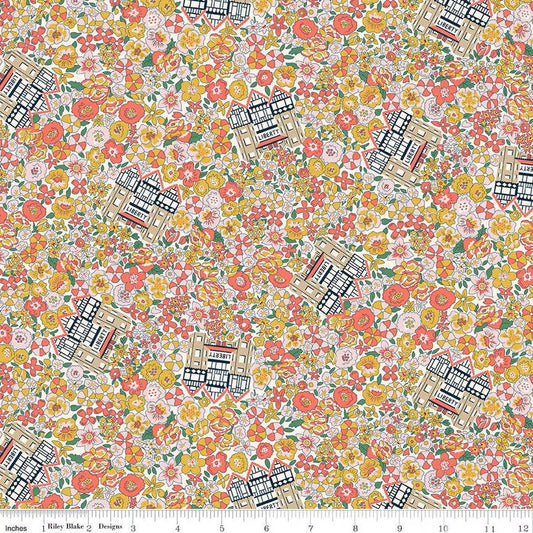 Liberty Fabrics - Flower Shop Lasenby Bloom C - Quilting Cotton - 01667414C - Liberty of London by the Yard - Riley Blake