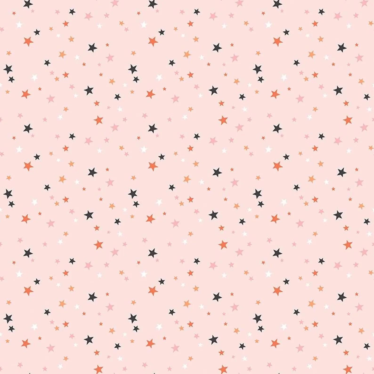 Hey Pumpkin Stars Blush- Riley Blake Designs - Cotton Fabric by the yard - C16037-BLUSH - Halloween Fabric