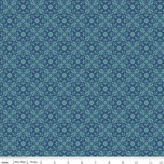Americana Justice Dark Denim - C16095-DKDENIM - Riley Blake Designs - Lori Holt - Cotton Fabric by the yard