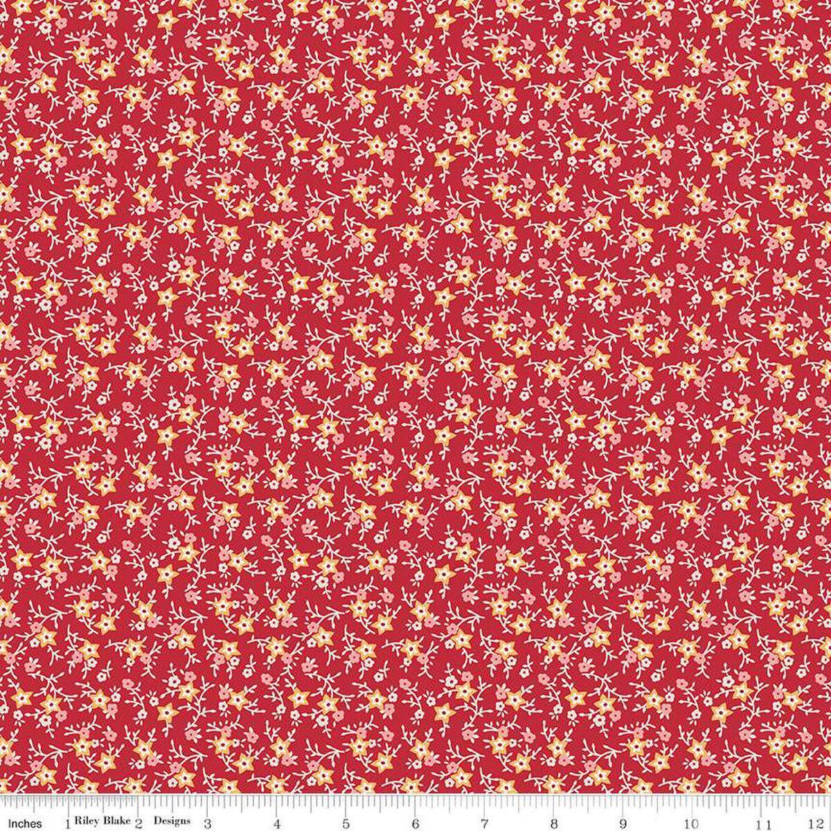 Americana July Berry - C16094-BERRY - Riley Blake Designs - Lori Holt - Cotton Fabric by the yard