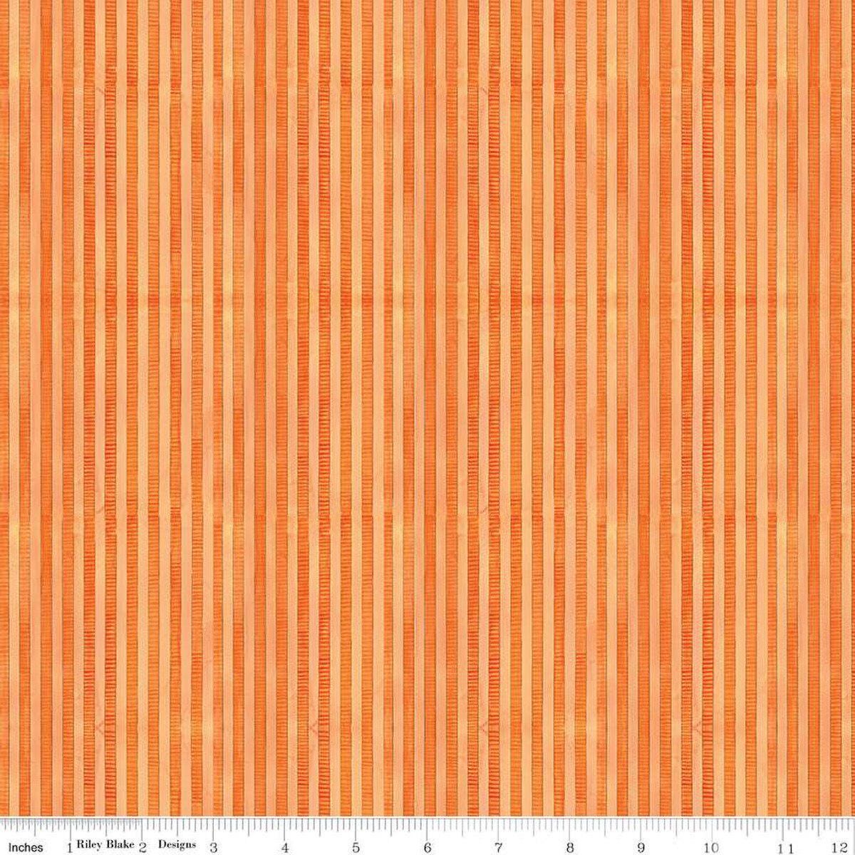 Ghoul Friends Stripes Orange - C16056-ORANGE - Riley Blake Designs - Halloween Fabric - Cotton Fabric by the yard