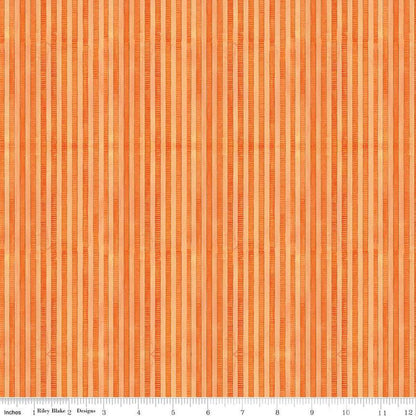 Ghoul Friends Stripes Orange - C16056-ORANGE - Riley Blake Designs - Halloween Fabric - Cotton Fabric by the yard