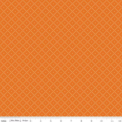 The Awe of Autumn Grid Orange - C16197-ORANGE - Riley Blake Designs - Fall Fabric - Cotton Fabric by the yard